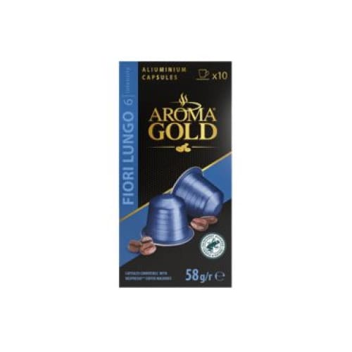 Aroma Gold Fiori Lung Coffee Nespresso Capsules 10 pcs. - AROMA GOLD