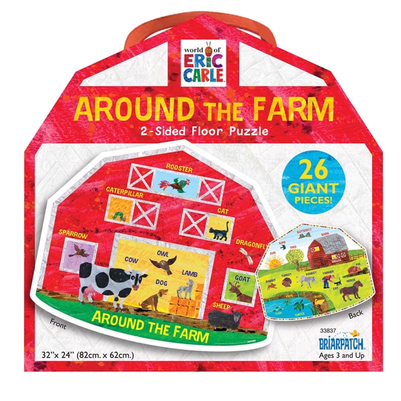 Around The Farm 2-Side Floor Puzzle The World Of Eric Carle (Pack of 3) - Floor Puzzles - University Games