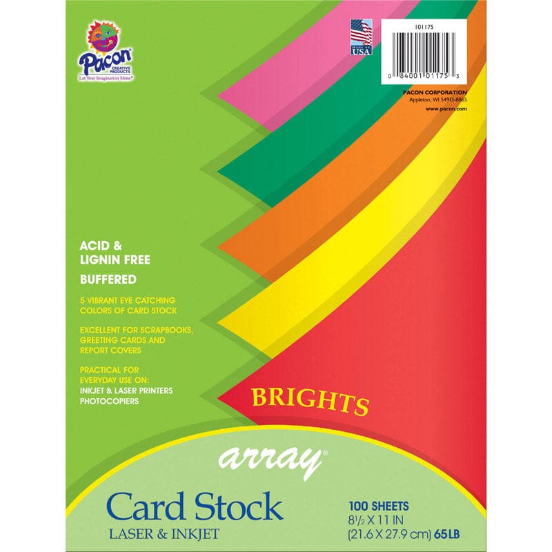 Array Card Stock Brights Assorted Colors (Pack of 2) - Card Stock - Dixon Ticonderoga Co - Pacon