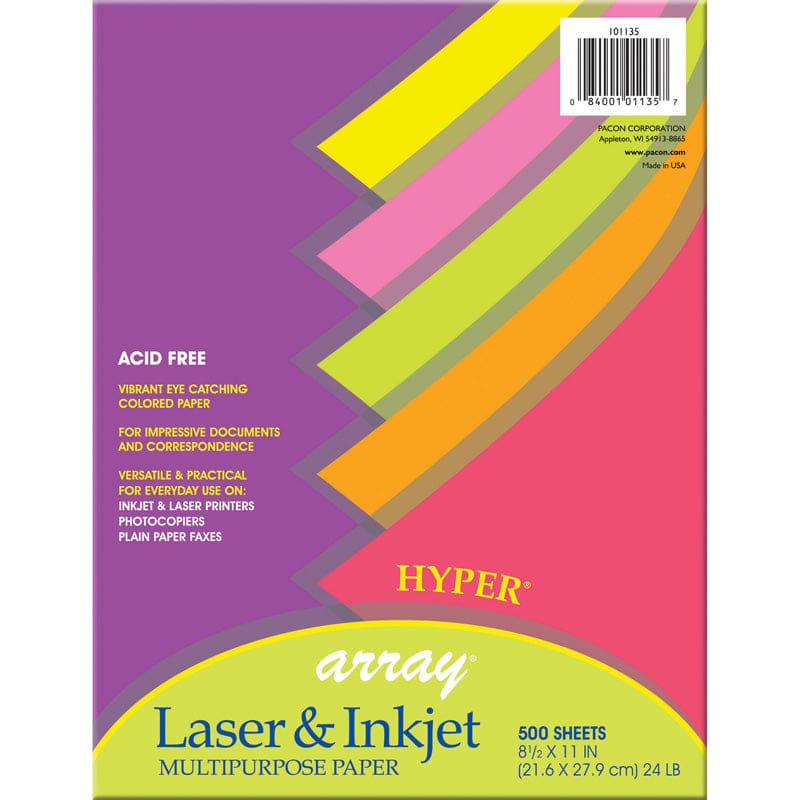Array Multipurpose 500Sht Hyper Colors 24Lb Paper - Design Paper/Computer Paper - Dixon Ticonderoga Co - Pacon