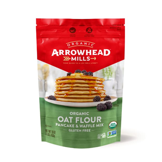 ARROWHEAD MILLS: Organic Oat Flour Pancake Waffle Mix 16 oz - Grocery > Cooking & Baking > Flours - ARROWHEAD MILLS