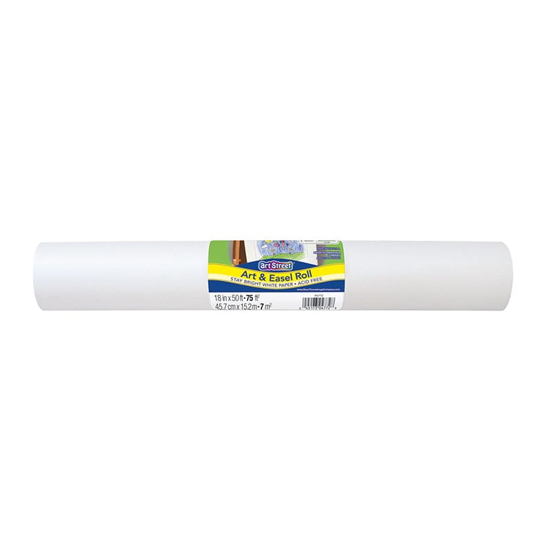 Art & Easel Roll White 18In X 50Ft (Pack of 6) - Bulletin Board & Kraft Rolls - Dixon Ticonderoga Co - Pacon