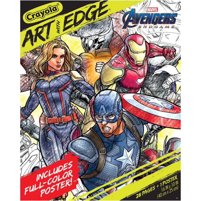 Art With Edge Marvel Avengers (Pack of 6) - Art Activity Books - Crayola LLC