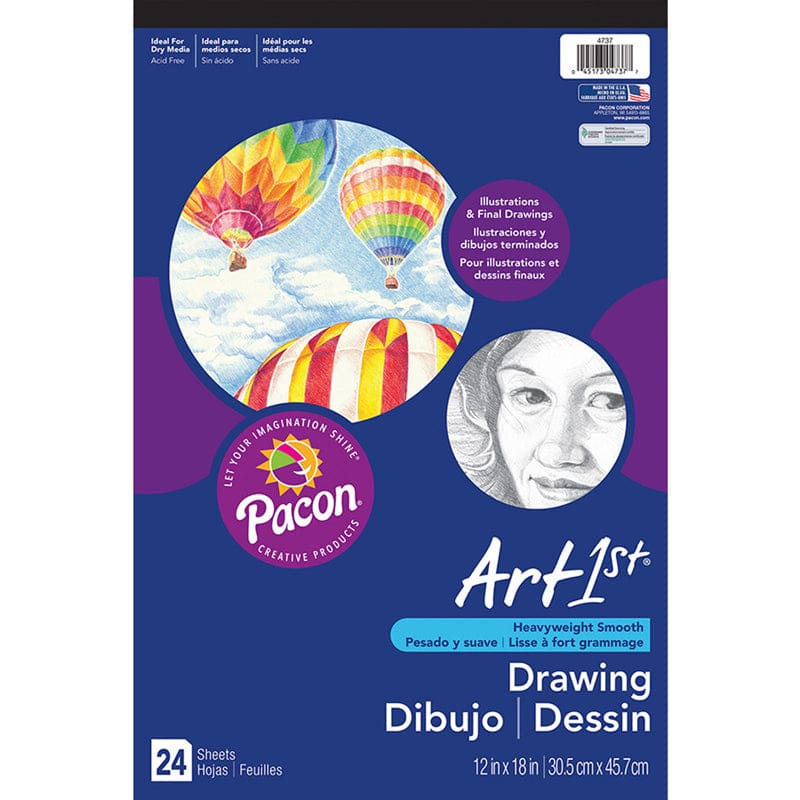 Art1St Drawing Pad 12X18 (Pack of 6) - Drawing Paper - Dixon Ticonderoga Co - Pacon