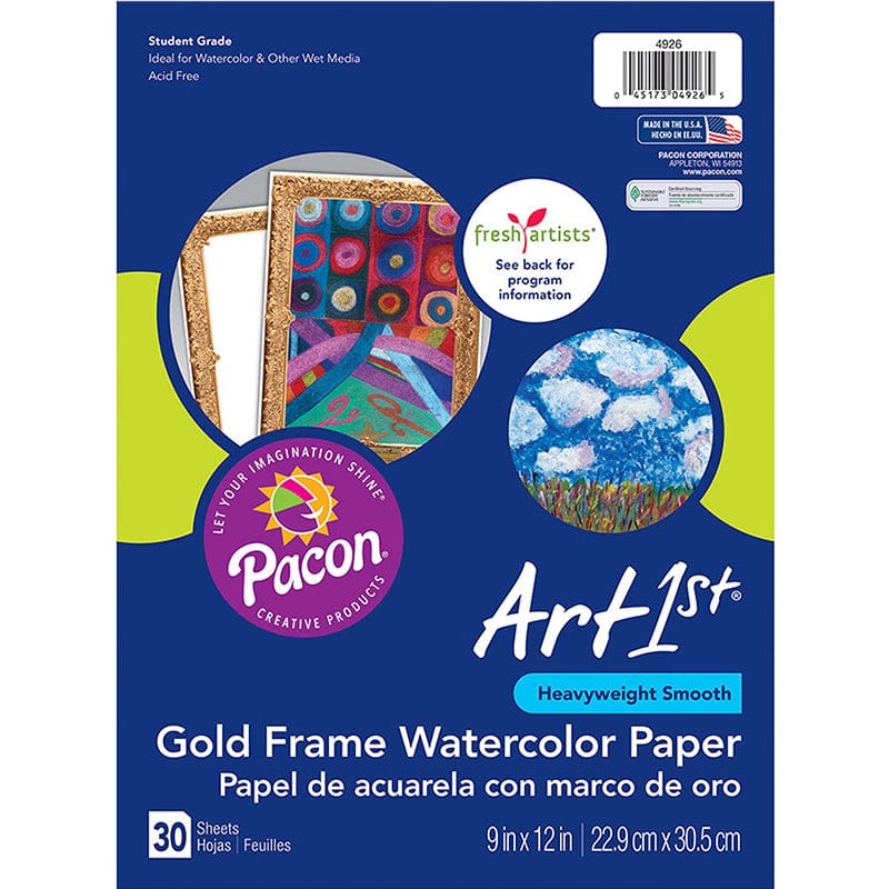 Art1St Gold Frame Watercolor Paper (Pack of 6) - Art - Dixon Ticonderoga Co - Pacon