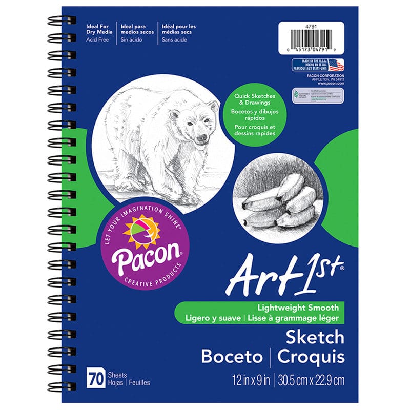 Art1St Sketch Diary 12 X 9 (Pack of 6) - Sketch Pads - Dixon Ticonderoga Co - Pacon