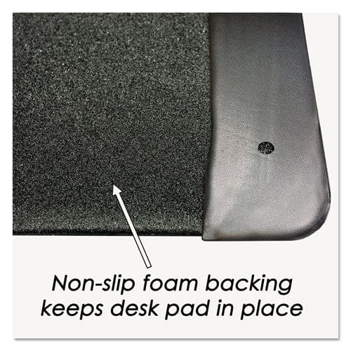 Artistic Executive Desk Pad With Antimicrobial Protection Leather-like Side Panels 36 X 20 Black - School Supplies - Artistic®