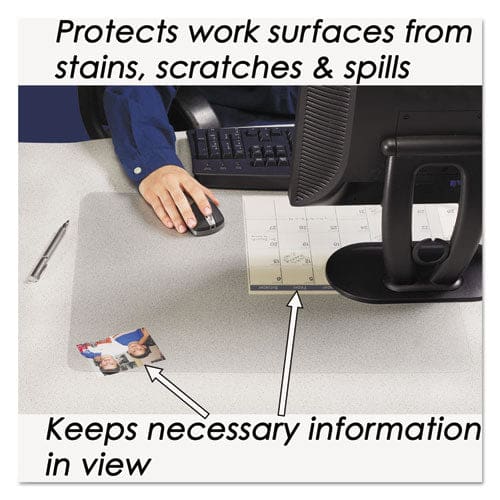 Artistic Krystalview Desk Pad With Antimicrobial Protection Glossy Finish 24 X 19 Clear - Office - Artistic®