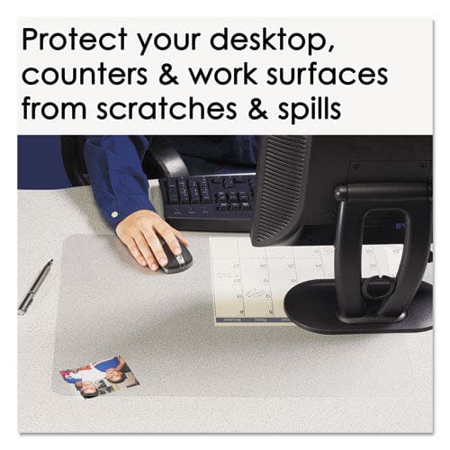 Artistic Krystalview Desk Pad With Antimicrobial Protection. Matte Finish 17 X 12 Clear - Office - Artistic®