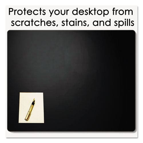 Artistic Leather Desk Pad With Coaster 19 X 24 Black - School Supplies - Artistic®