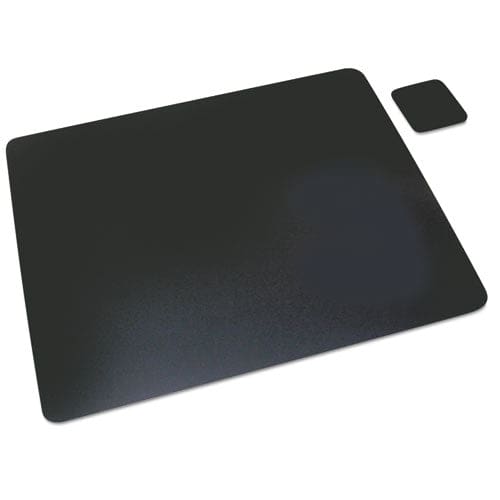 Artistic Leather Desk Pad With Coaster 20 X 36 Black - School Supplies - Artistic®