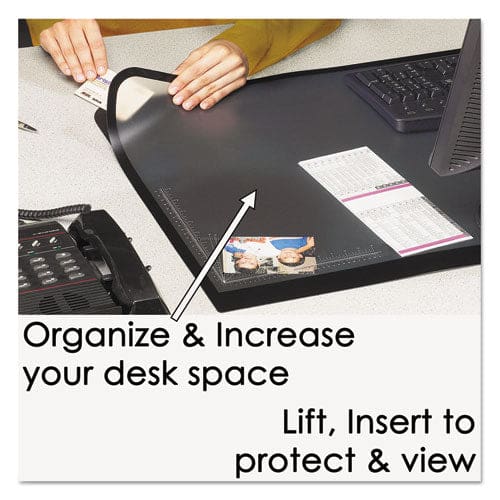 Artistic Lift-top Pad Desktop Organizer With Clear Overlay 22 X 17 Black - School Supplies - Artistic®