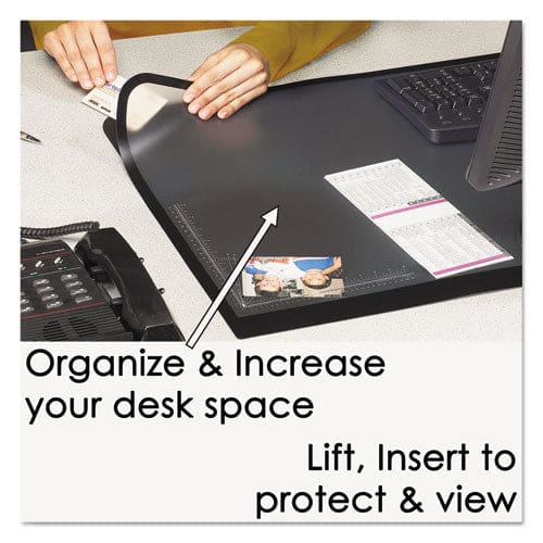 Artistic Lift-top Pad Desktop Organizer With Clear Overlay 24 X 19 Black - School Supplies - Artistic®
