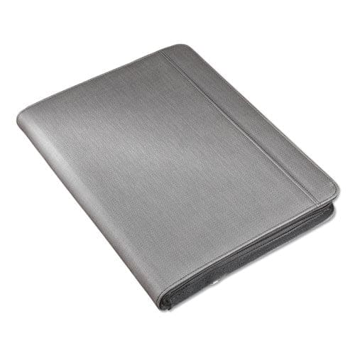 Artistic Power Padfolio Zipper 10.75 X 1.5 X 13.5 Polyurethane Gray - School Supplies - Artistic®
