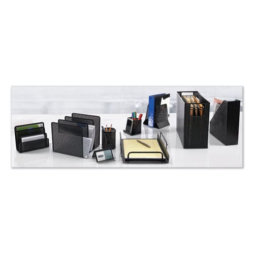 Artistic Urban Collection Punched Metal Letter Sorter 3 Sections Dl To A6 Size Files 6.5 X 3.25 X 5.5 Black - Office - Artistic®