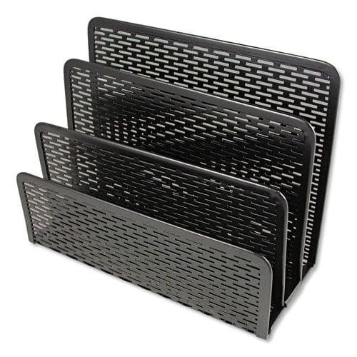 Artistic Urban Collection Punched Metal Letter Sorter 3 Sections Dl To A6 Size Files 6.5 X 3.25 X 5.5 Black - Office - Artistic®