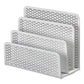Artistic Urban Collection Punched Metal Letter Sorter 3 Sections Dl To A6 Size Files 6.5 X 3.25 X 5.5 White - Office - Artistic®