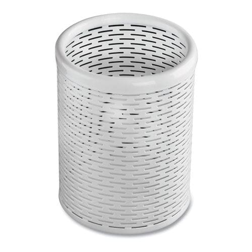 Artistic Urban Collection Punched Metal Pencil Cup 3.5 Diameter X 4.5h White - School Supplies - Artistic®