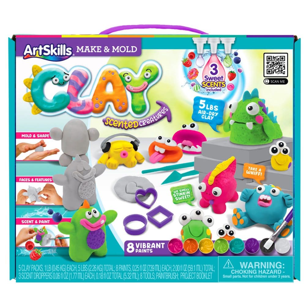 ArtSkills Clay Creations with 5 lbs. Air Dry Clay Paints and Scents - Art & Activity Sets - ArtSkills