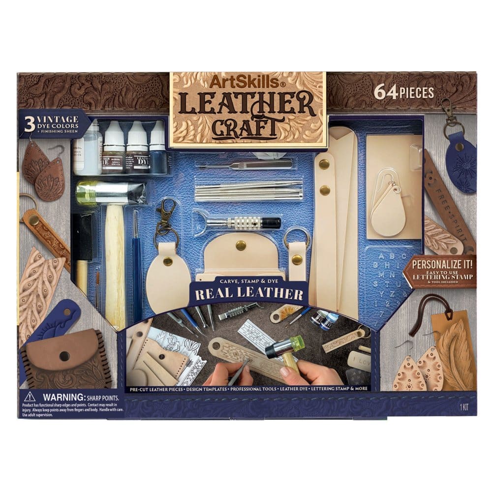 ArtSkills Leather Craft Kit 64 pc - Crafting - ArtSkills