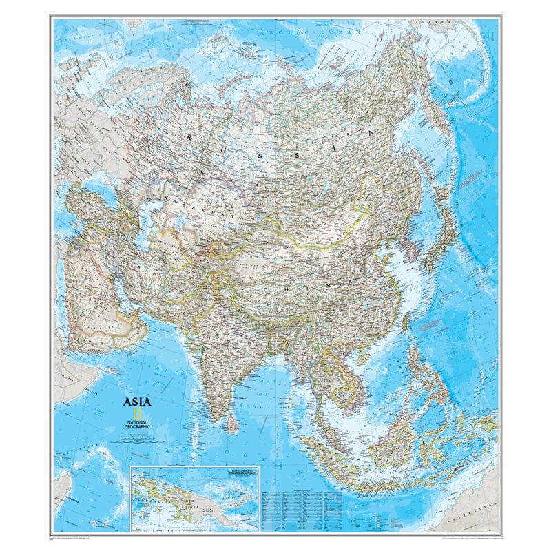 Asia Wall Map 34 X 38 - Maps & Map Skills - National Geographic Maps