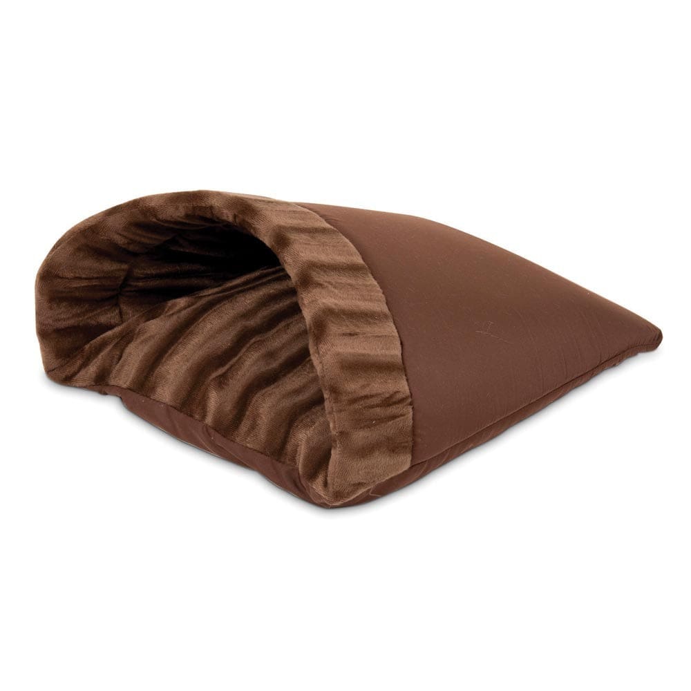 Aspen Kitty Cave Cat Bed Solid Chocolate Brown 19 in x 16 in - Pet Supplies - Aspen