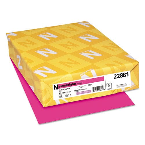 Astrobrights Color Cardstock 65 Lb Cover Weight 8.5 X 11 Fireball Fuchsia 250/pack - School Supplies - Astrobrights®