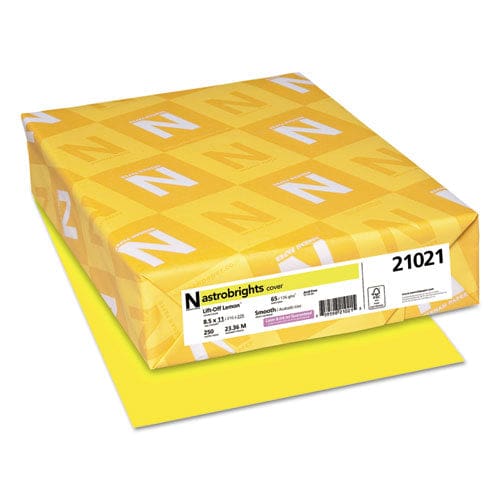 Astrobrights Color Cardstock 65 Lb Cover Weight 8.5 X 11 Lift-off Lemon 250/pack - School Supplies - Astrobrights®