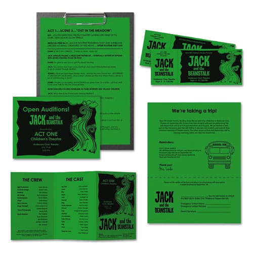 Astrobrights Color Paper 24 Lb Bond Weight 8.5 X 11 Gamma Green 500 Sheets/ream - School Supplies - Astrobrights®