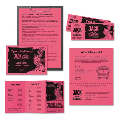 Astrobrights Color Paper 24 Lb Bond Weight 8.5 X 11 Plasma Pink 500/ream - School Supplies - Astrobrights®