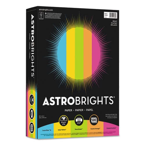 Astrobrights Color Paper -bright Assortment 24 Lb Bond Weight 8.5 X 11 Assorted Bright Colors 500/ream - School Supplies - Astrobrights®