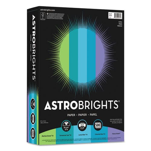 Astrobrights Color Paper - cool Assortment 24 Lb Bond Weight 8.5 X 11 Assorted Cool Colors 500/ream - School Supplies - Astrobrights®