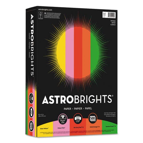 Astrobrights Color Paper -vintage Assortment 24 Lb Bond Weight 8.5 X 11 Assorted Vintage Colors 500/ream - School Supplies - Astrobrights®