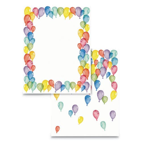 Astrodesigns Pre-printed Paper 28 Lb Bond Weight 8.5 X 11 Balloons 100/pack - School Supplies - Astrodesigns®