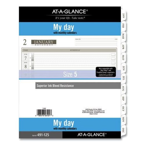 AT-A-GLANCE 1-page-per-day Planner Refills 11 X 8.5 White Sheets 12-month (jan To Dec): 2023 - School Supplies - AT-A-GLANCE®