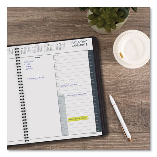 AT-A-GLANCE 24-hour Daily Appointment Book 11 X 8.5 Black Cover 12-month (jan To Dec): 2023 - School Supplies - AT-A-GLANCE®