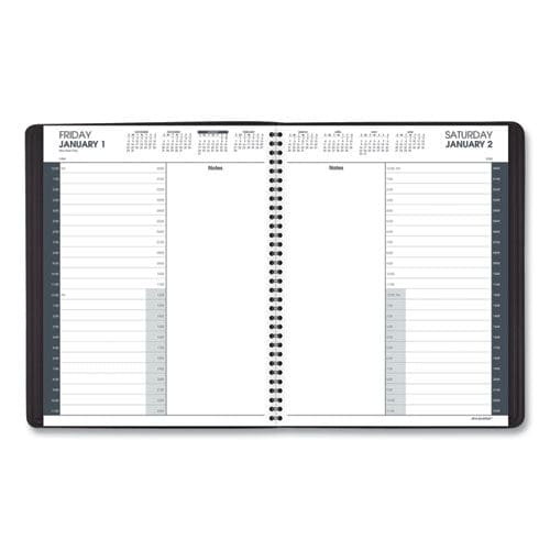 AT-A-GLANCE 24-hour Daily Appointment Book 11 X 8.5 Black Cover 12-month (jan To Dec): 2023 - School Supplies - AT-A-GLANCE®