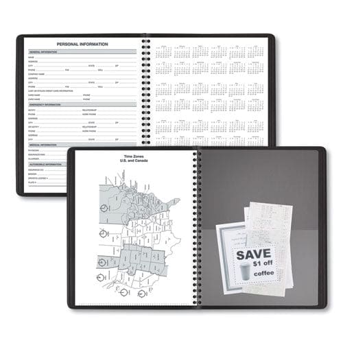 AT-A-GLANCE 24-hour Daily Appointment Book 8.75 X 7 Black Cover 12-month (jan To Dec): 2023 - School Supplies - AT-A-GLANCE®