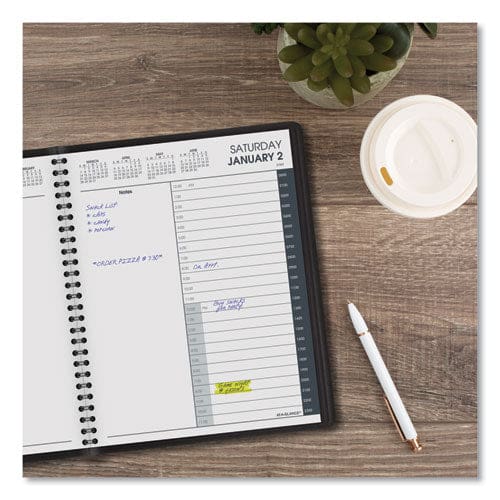 AT-A-GLANCE 24-hour Daily Appointment Book 8.75 X 7 Black Cover 12-month (jan To Dec): 2023 - School Supplies - AT-A-GLANCE®