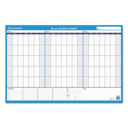 AT-A-GLANCE 90/120-day Undated Horizontal Erasable Wall Planner 36 X 24 White/blue Sheets Undated - School Supplies - AT-A-GLANCE®
