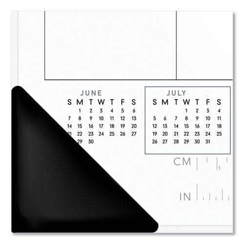 AT-A-GLANCE Academic Monthly Desk Pad 21.75 X 17 White/black Sheets Black Binding/corners 12-month (july To June): 2022 To 2023 - School