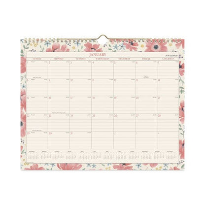 AT-A-GLANCE Badge Floral Wall Calendar Badge Floral Artwork 15 X 12 White/multicolor Sheets 12-month (jan To Dec): 2023 - School Supplies -