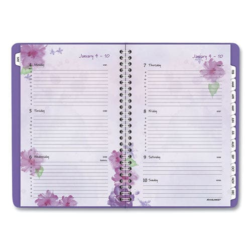 AT-A-GLANCE Beautiful Day Weekly/monthly Planner Block Format 8.5 X 5.5 Purple Cover 13-month (jan To Jan): 2023 To 2024 - School Supplies -