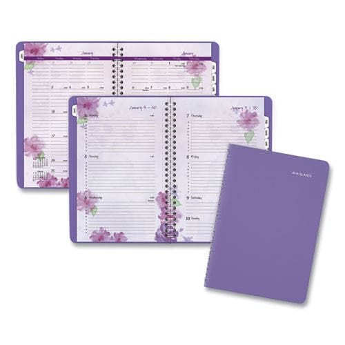 AT-A-GLANCE Beautiful Day Weekly/monthly Planner Block Format 8.5 X 5.5 Purple Cover 13-month (jan To Jan): 2023 To 2024 - School Supplies -