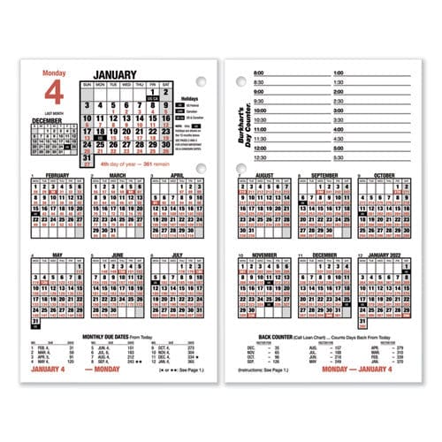 AT-A-GLANCE Burkhart’s Day Counter Desk Calendar Refill 4.5 X 7.38 White Sheets 2023 - Office - AT-A-GLANCE®