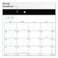AT-A-GLANCE Contemporary Monthly Desk Pad 22 X 17 White Sheets Black Binding/corners,12-month (jan To Dec): 2023 - School Supplies -
