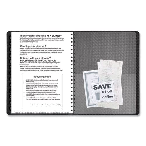 AT-A-GLANCE Contemporary Weekly/monthly Planner Vertical-column Format 11 X 8.25 Graphite Cover 12-month (jan To Dec): 2023 - School