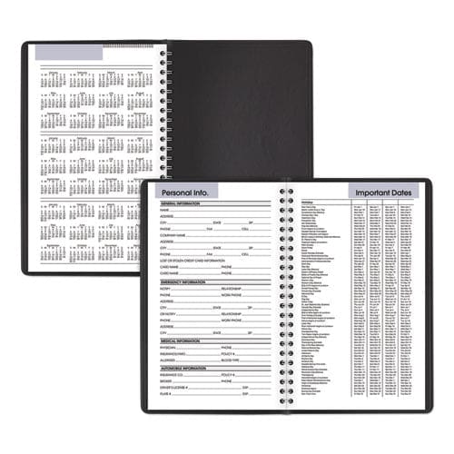 AT-A-GLANCE Dayminder Block Format Weekly Appointment Book 8.5 X 5.5 Black Cover 12-month (jan To Dec): 2023 - School Supplies -