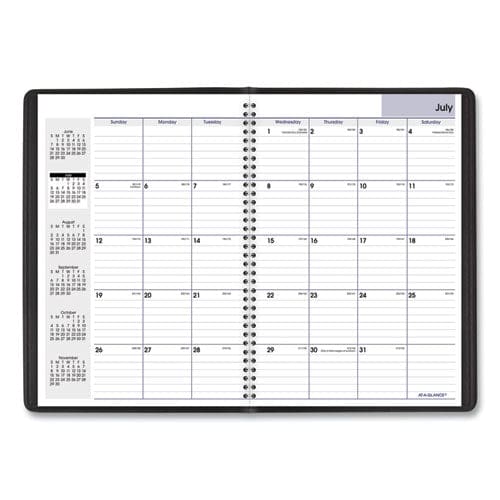 AT-A-GLANCE Dayminder Monthly Planner Academic Year Ruled Blocks 12 X 8 Black Cover 14-month (july To Aug): 2022 To 2023 - School Supplies -