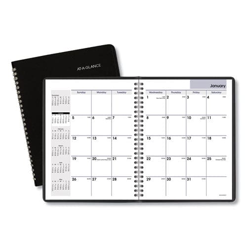 AT-A-GLANCE Dayminder Monthly Planner With Notes Column Ruled Blocks 8.75 X 7 Black Cover 12-month (jan To Dec): 2023 - School Supplies -